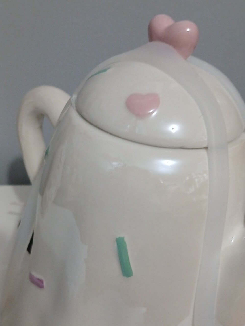 New! Cute Ceramic Pastel Ghost Teapot by Booville NWT - Picture 3 of 10